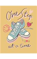 One step: My love shoe on yellow cover (8.5 x 11) inches 110 pages, Blank Unlined Paper for Sketching, Drawing, Whiting, Journaling & Doodling(2 My Love Shoe on Yellow Sketchbook)