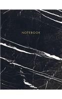 Notebook: Classic Black and White Marble with Gold Lettering - Marble & Gold Journal 150 College-Ruled Pages 8.5 X 11 - A4 Size
