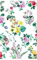 Bullet Journal: Watercolor Floral Design - Notebook with 160 Dot Grid Pages