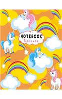 Notebook Unicorn: Composition Note Book -Large Book College Ruled Line Paper 8.5"x11" for for School / Work / Journaling