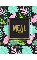 Meal Planner: Summer Pink Forest, 2019 Weekly Meal and Workout Planner and Grocery List Large Print 8.5" X 11" Weekly Meal Plans for Weight Loss & Diet Plan