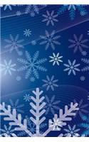 Winter Journal: Abstract Blue and White Snowflakes, Soft Cover, Ruled Notebook/Journal/Diary (257 P. 6x9)