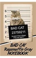 Bad Cat Ragamuffin Gray Notebook