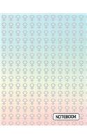 Notebook: The Graphicsymbols of women Cover and Notebook Journal Diary, 110 Lined pages, 8.5" x 11"(1 The Graphicsymbols)