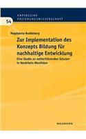 Zur Implementation des Konzepts Bildung für nachhaltige Entwicklung