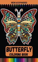 Butterfly Coloring Book (New & Expanded): Amazing Stress Relieving Designs