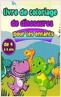 Livre de coloriage sur les dinosaures pour les enfants de 4 à 8 ans