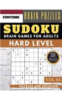 Hard Sudoku: Huge 300 hard SUDOKU puzzle books - sudoku hard to extreme difficulty Maths Book to Challenge Your Brain for Adult and Senior (hard sudoku puzzle bo(65 Hard Sudoku Puzzle Books)