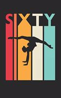 Gymnastics Notebook for 60 Year Old Women and Men - Vintage Gymnastics Journal - 60th Birthday Gift for Gymnast Diary