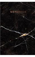 Notebook: Beautiful black marble &#9733; Personal notes &#9733; Daily diary &#9733; Office supplies 6 x 9 - Regular size notebook 120 pages College ruled(35 Black Marbles Small)