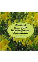 Month of June 2019 Planner/Journal Combination: Sixth Month in the lined Planner/Journal Combo Series, color interior, matte cover, paperback, daily guided mindfulness journal, half-hour increment
