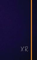 X.R.: Classic Monogram Lined Notebook Personalized With Two Initials - Matte Softcover Professional Style Paperback Journal Perfect Gift for Men and Women