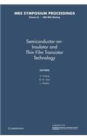 Semiconductor-On-Insulator and Thin Film Transistor Technology: Volume 53