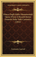 Elenco Degli Edifici Monumentali Opere D'Arte E Ricordi Storici Esistenti Nella Valle Camonica (1912)