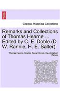 Remarks and Collections of Thomas Hearne ... Edited by C. E. Doble (D. W. Rannie, H. E. Salter).