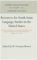 Resources for South Asian Language Studies in the United States