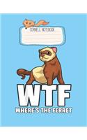 Cornell Notebook: Ferret Gift For A Ferret Owner Pretty Cornell Notes Notebook for Work Marble Size College Rule Lined for Student Journal 110 Pages of 8.5"x11" Effic