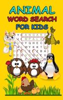 Animal Word Search For Kids: Fun Puzzles Book to Develop Visual Sight, Memory, Creative Skill Basic & Advance with Coloring Pages
