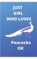 just girl who loves peacocks OK gratitude journal