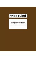 Wide Ruled Composition Book