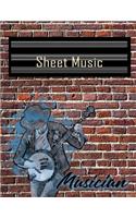 Musician Sheet Music: Musician's Notebook Blank Sheet Music for Songwriters Lyricists Composers Music Theory