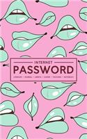 Internet Password Logbook - Journal - Libreta - Cahier - Taccuino - Notizbuch: 100 Page Password Book to Track & Organize Your Computer Logins, Internet Addresses & Usernames: Pop Art Lips on Pink 173-8