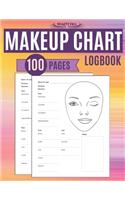 Makeup Chart Logbook 100 Pages