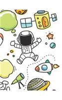 Space Notebook Large Size 8.5 x 11 Ruled 150 Pages