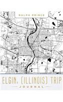 Elgin (Illinois) Trip Journal: Lined Travel Journal/Diary/Notebook with Map Cover Art