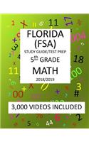 5th Grade FLORIDA FSA, 2019 MATH, Test Prep