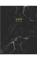 2019 Weekly Planner: 2019 Planner Weekly 8.5 X 11 with Marble Cover (Volume 4)