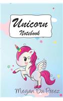 Unicorn Notebook: Unicorns and Rainbow Fantasy Cute Unicorn Notebook: 150+ Pages of 6x9
