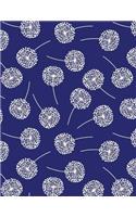 My Big Fat Journal Notebook Dandelions On Navy Blue: Jumbo Sized Ruled Notebook Journal - 300 Plus Lined and Numbered Pages With Index For Journaling, Writing, Planning and Doodling In Large 8.5 by 11 (74 Jumbo Lined Journal)