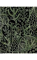 Bullet Journal Notebook Forest Trees Pattern 8: 172 Numbered Pages with 160 Dot Grid Pages, 6 Index Pages and 2 Key Pages in Large 8 X 10 Size for Journaling, Writing, Planning or Doodling.