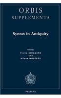 Syntax in Antiquity