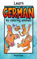 Learn German by coloring animals