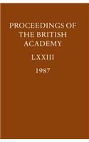 Proceedings: Vol. LXXIII (1987)