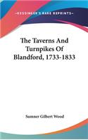 Taverns And Turnpikes Of Blandford, 1733-1833