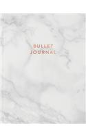 Bullet Journal: Soft White Grey Marble - Dot Grid Bullet Journal Notebook, Gift for Women and Teen Girls (8.5 x 11 - 150 pages)