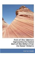 Poets of Ohio; Selections Representing the Poetical Work of Ohio Authors from the Pioneer Period to