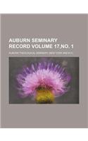 Auburn Seminary Record Volume 17, No. 1: (English)