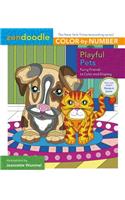 Zendoodle Color-by-Number: Playful Pets: Furry Friends to Color and Display