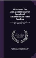 Minutes of the Evangelical Lutheran Synod and Ministerium of North Carolina