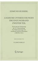 Logische Untersuchungen. Ergänzungsband. Zweiter Teil.