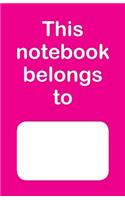 This notebook belongs to (pink)