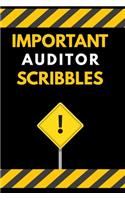 Important Auditor Scribbles Notebook / Journal 6x9 Ruled Lined 120 Pages