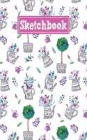 Sketchbook: 8.5 x 11 Notebook for Creative Drawing and Sketching Activities with Spring Garden Themed Cover Design