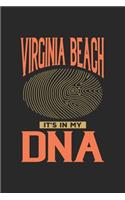 Virginia Beach Its in my DNA: 6x9 - notebook - dot grid - city of birth - Virginia