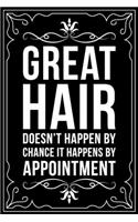 Great Hair Doesnt Happen by Chance It Happens by Appointment