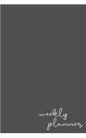 Weekly Planner: Full Year Undated Agenda for Scheduling, Notes, Organizing and Appointments with Modern Minimalist Black and White Cover